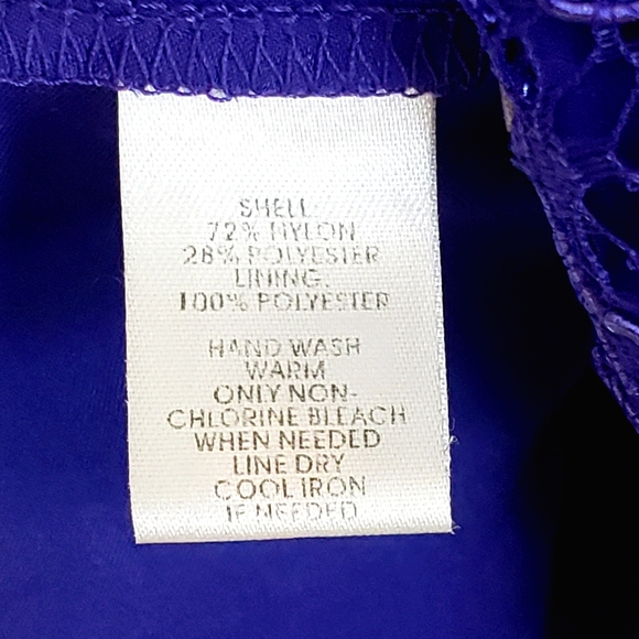 Loft Purple Lace Sheath Dress Scalloped Hem - Picture 9 of 11